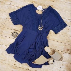 Navy Blue Romper